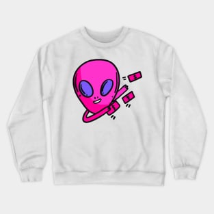 Confident Alien Space Aliens Are Real Crewneck Sweatshirt